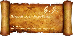 Gasparics Jozefina névjegykártya